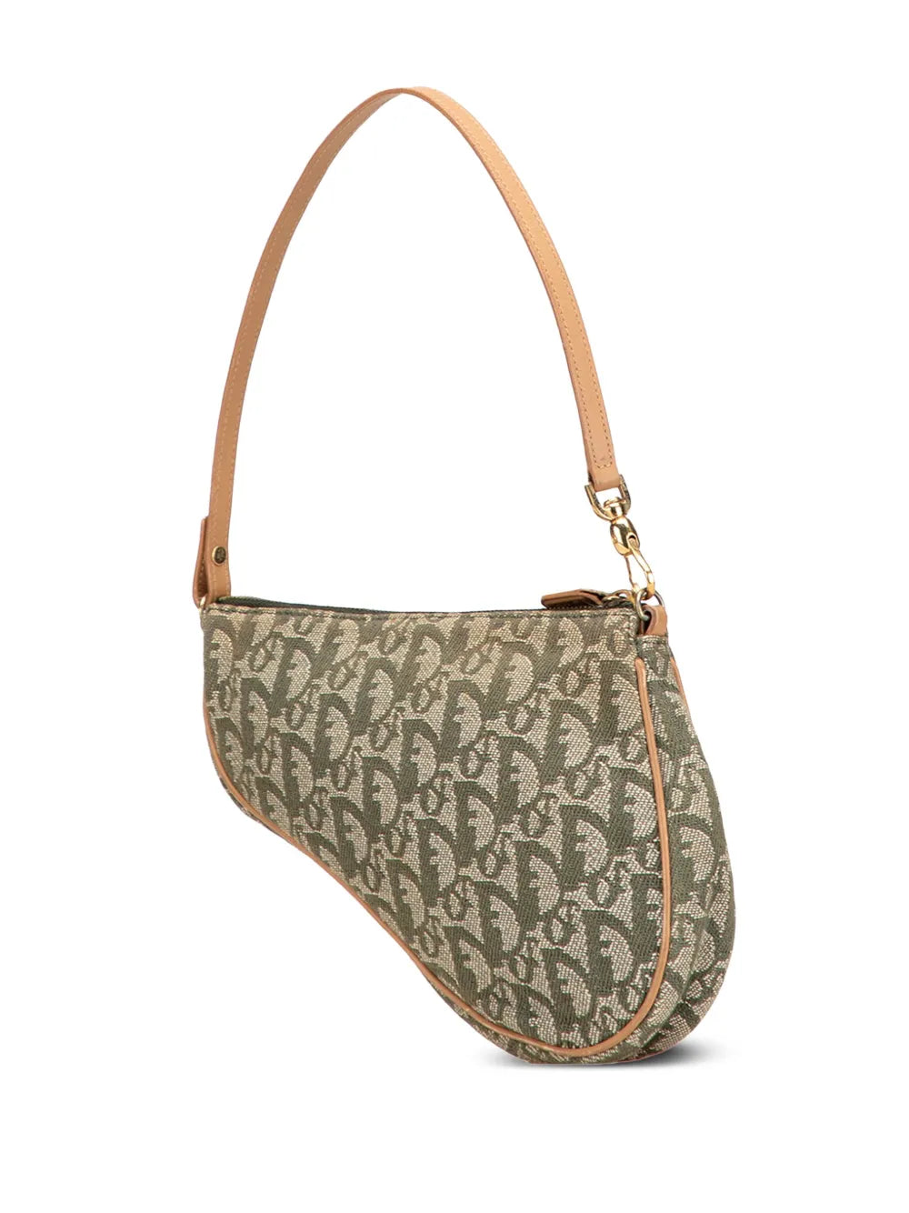 Christian Dior Pre Owned 2001 Mini Diorissimo Canvas Saddle Pochette Shoulder Bag