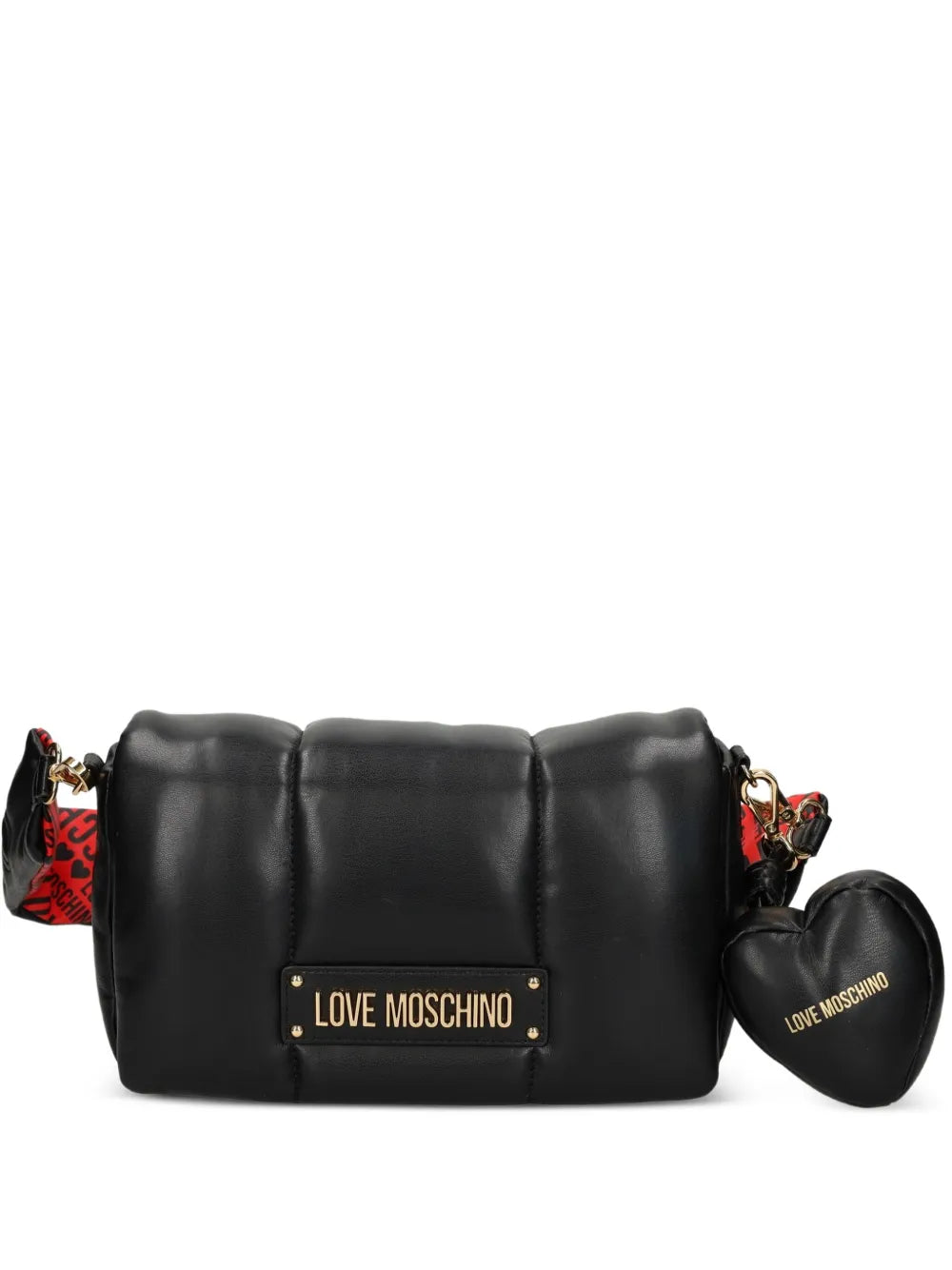 Love Moschino Padded Heart Charm Shoulder Bag