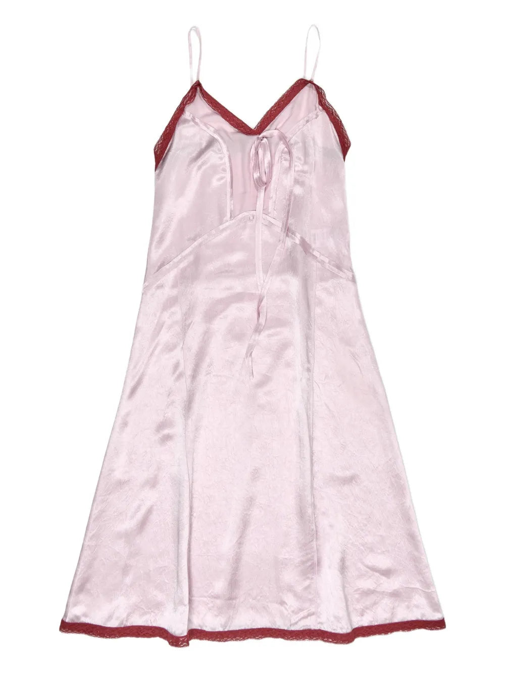 Bimba Y Lola Lace Trim Tie Midi Dress