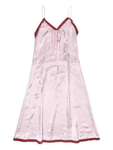 Bimba Y Lola Lace Trim Tie Midi Dress