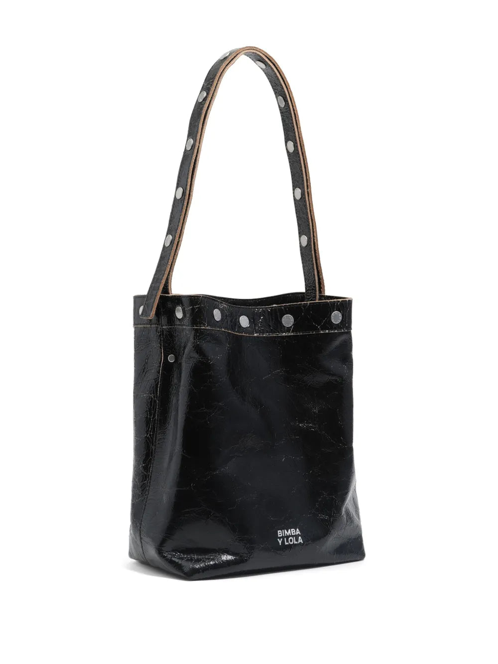 Bimba Y Lola Carlino Studded Leather Shoulder Bag