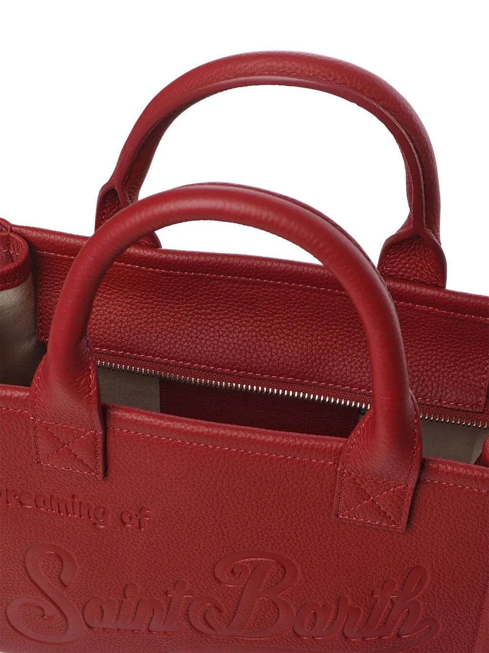 Mc2 Saint Barth Midi Vanity Embossed Leather Tote Bag