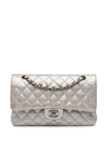 Chanel Pre Owned 2017 2018 Medium Classic Iridescent Caviar Double Flap Shoulder Bag