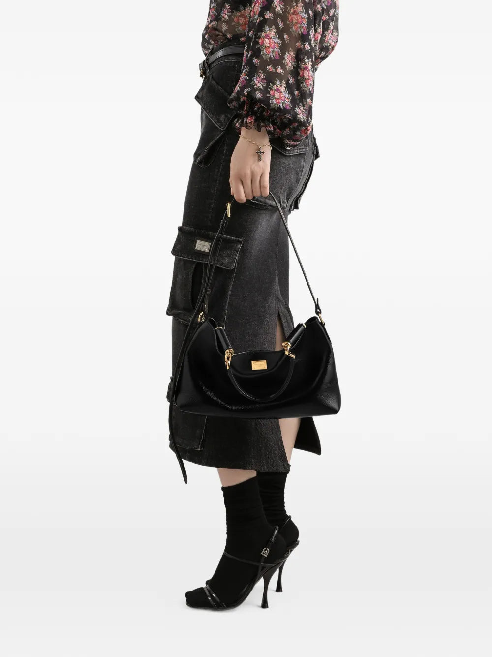 Dolce Gabbana Vittoria Leather Tote Bag