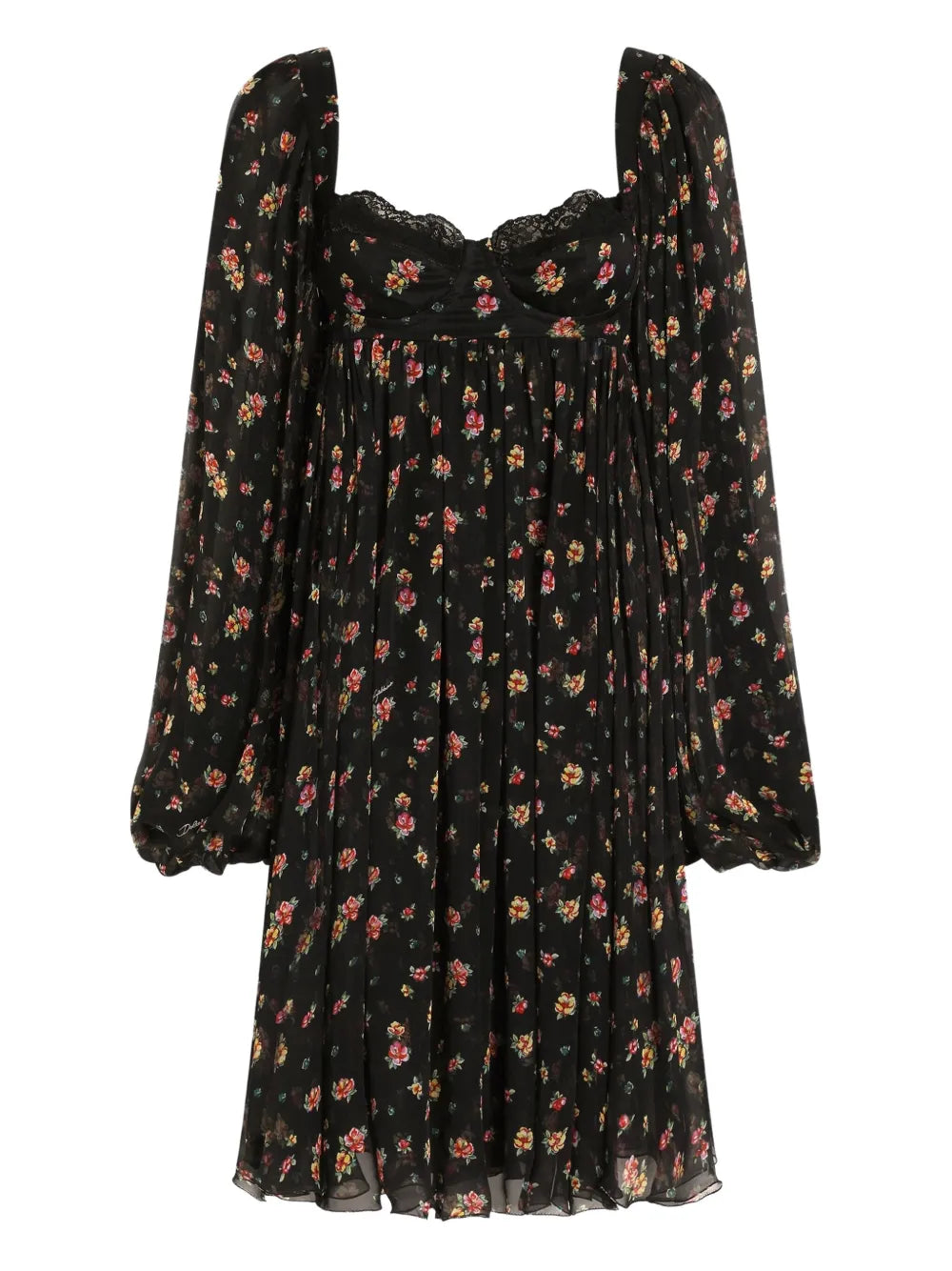 Dolce Gabbana Floral Lace Mini Dress