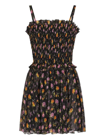 Dolce Gabbana Ruffled Floral Mini Dress