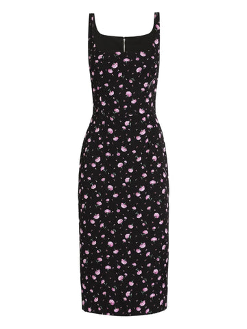 Dolce Gabbana Floral Print Midi Dress