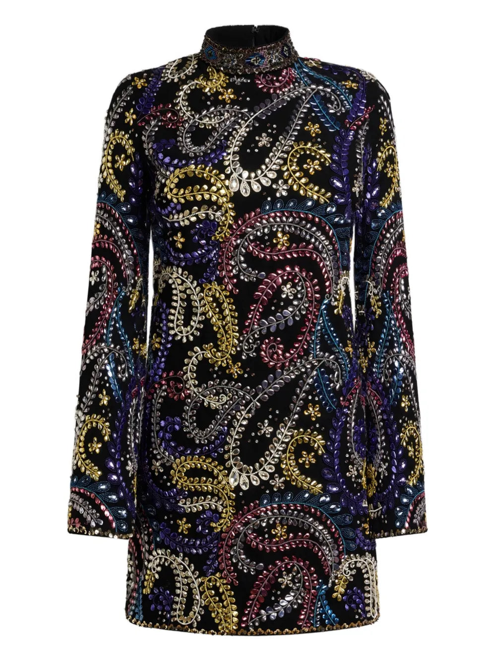 Etro Paisley Embroidered Mini Dress