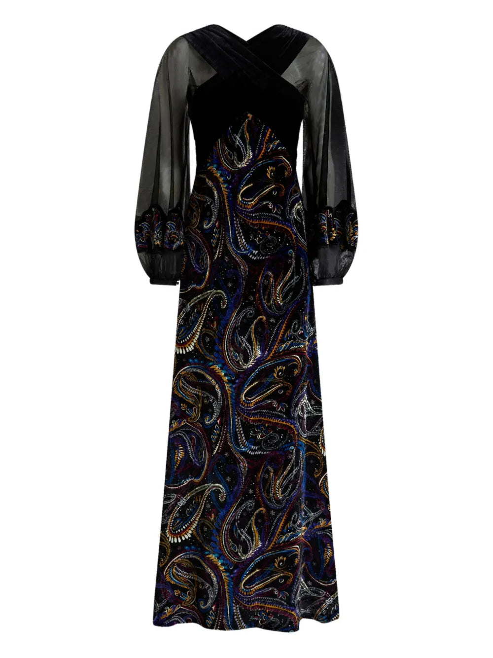 Etro Wide Puff Sleeves Maxi Dress