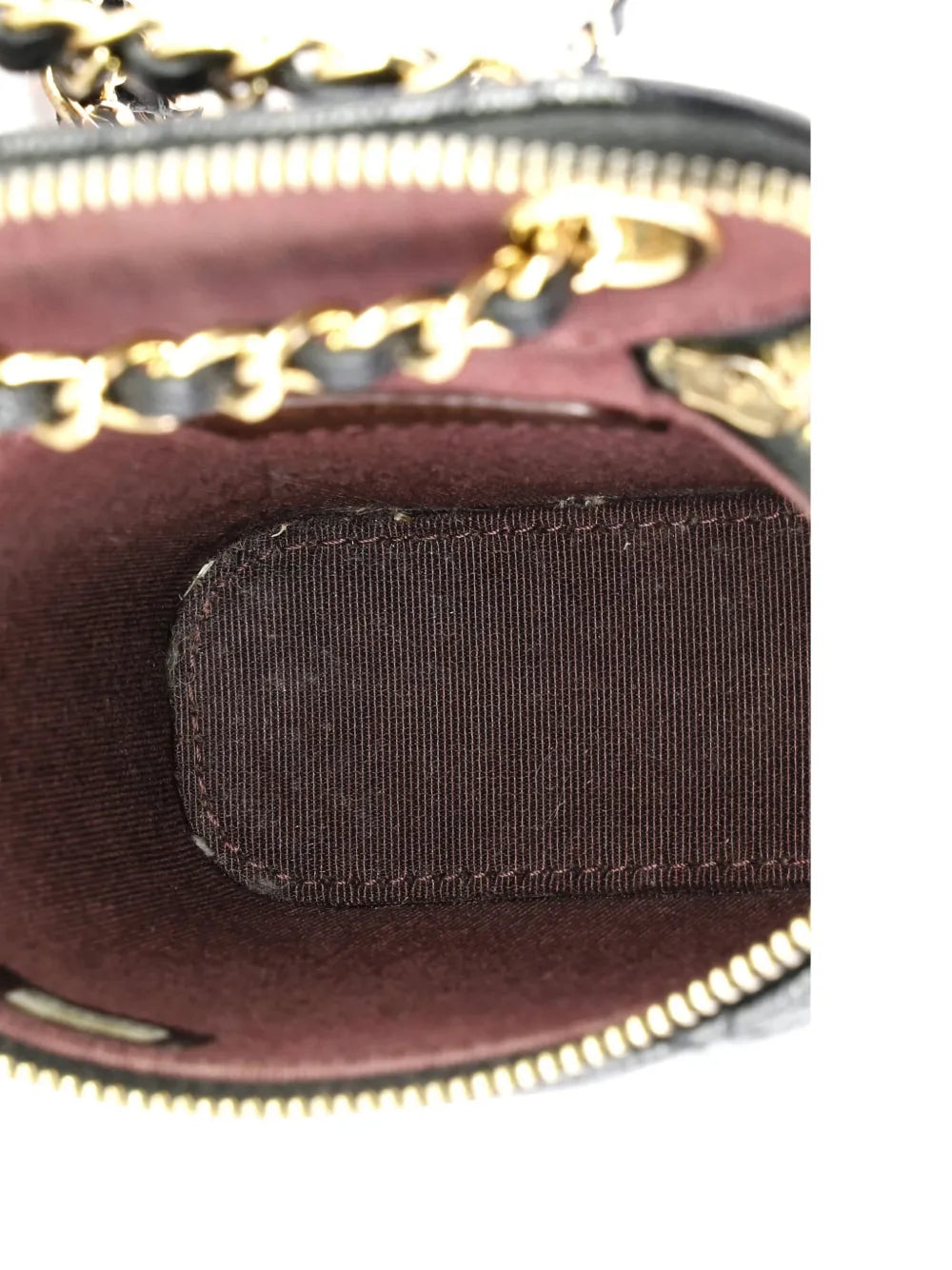 Chanel Pre Owned Vertical Classic Vanity Case With Chain Quilted Caviar Mini Shoulder Bag