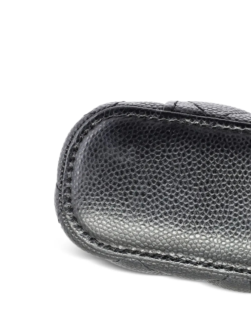 Chanel Pre Owned Vertical Classic Vanity Case With Chain Quilted Caviar Mini Shoulder Bag