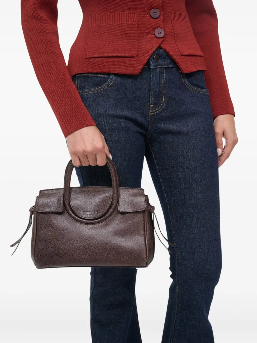 Staud Mini Maude Top Zip Shoulder Bag