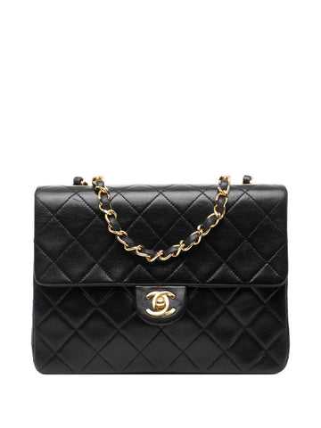 Chanel Pre Owned 1989 1991 Square Quilted Lambskin Single Flap Shoulder Bag