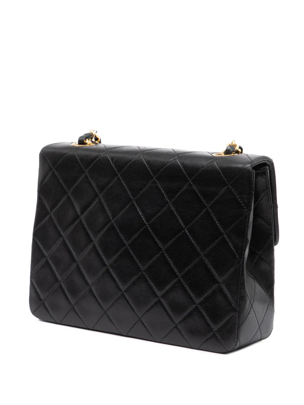 Chanel Pre Owned 1989 1991 Square Quilted Lambskin Single Flap Shoulder Bag