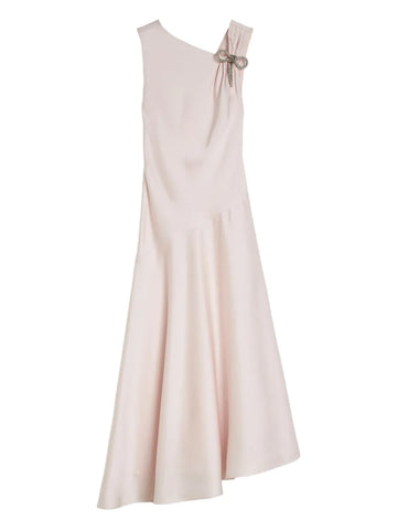 Jil Sander Jewel Bow Flared Evening Dress