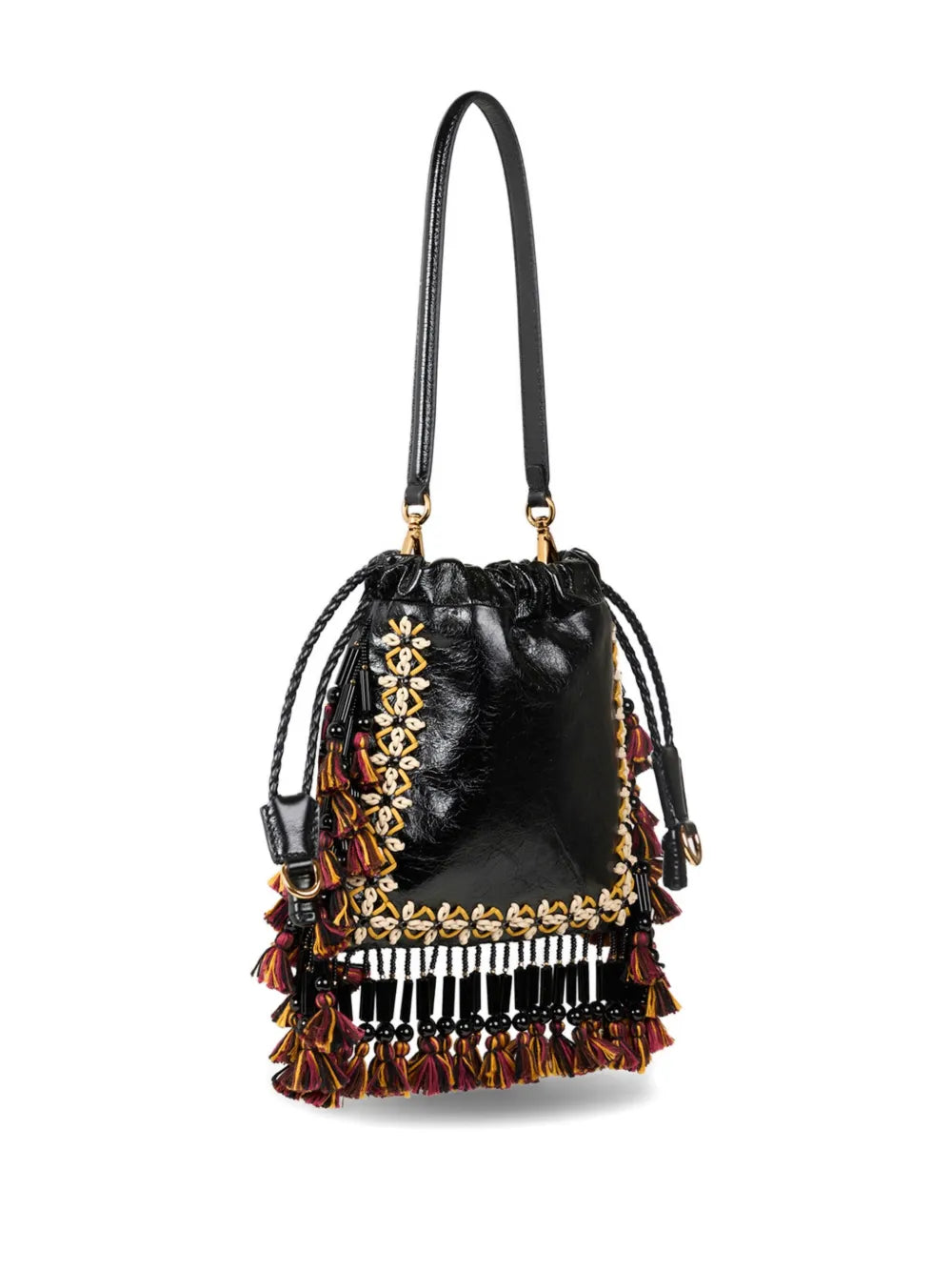 Etro Kalispera Fringing Leather Small Shoulder Bag