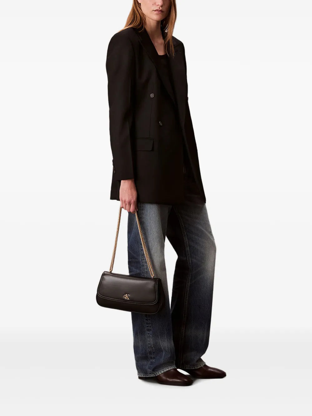 Calvin Klein Chain Strap Logo Plaque Shoulder Bag