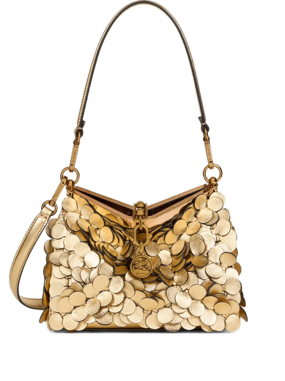 Etro Vela Laminated Sequin Small Shoulder Bag