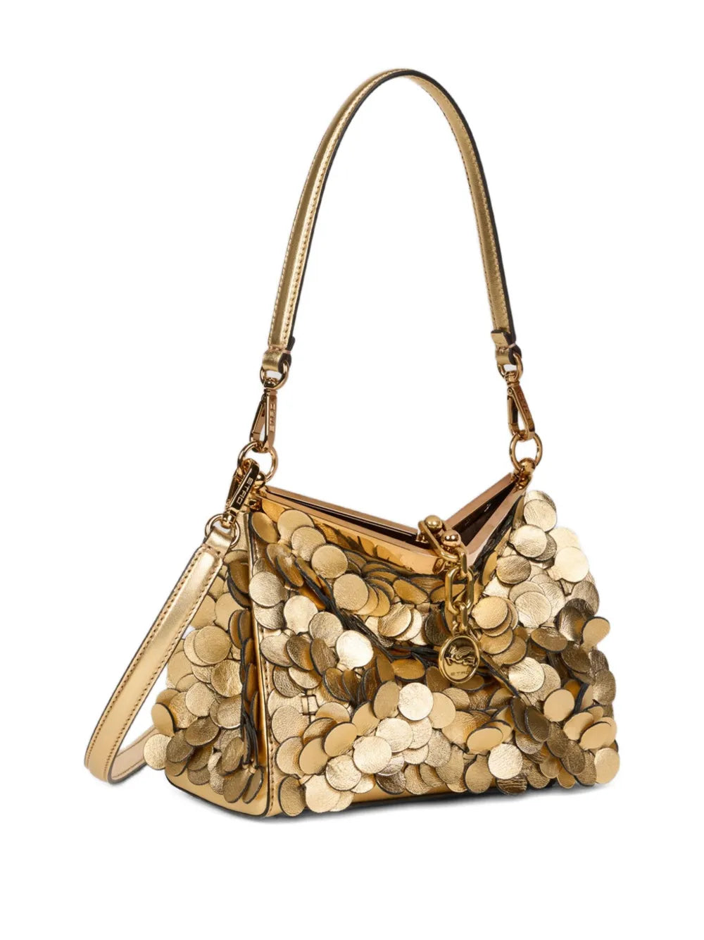 Etro Vela Laminated Sequin Small Shoulder Bag