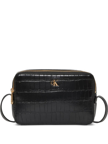 Calvin Klein Logo Plaque Zip Shoulder Bag