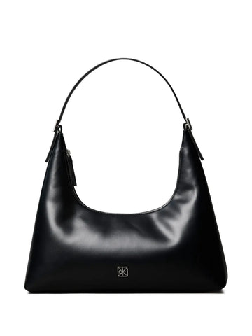 Calvin Klein Logo Detail Leather Shoulder Bag