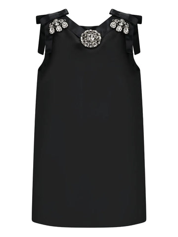 Dolce Gabbana Crystal Embellishment Mini Dress