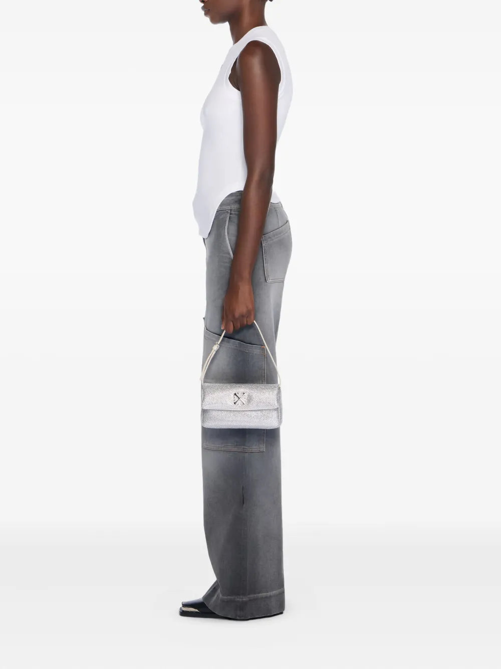 Off White Jitney Shoulder 07 Strass Shoulder Bag