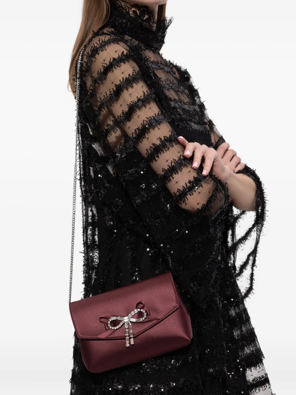 Jimmy Choo Mini Bow Detail Shoulder Bag