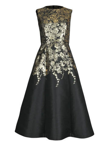 Adam Lippes Eloise Floral Embellished Midi Dress