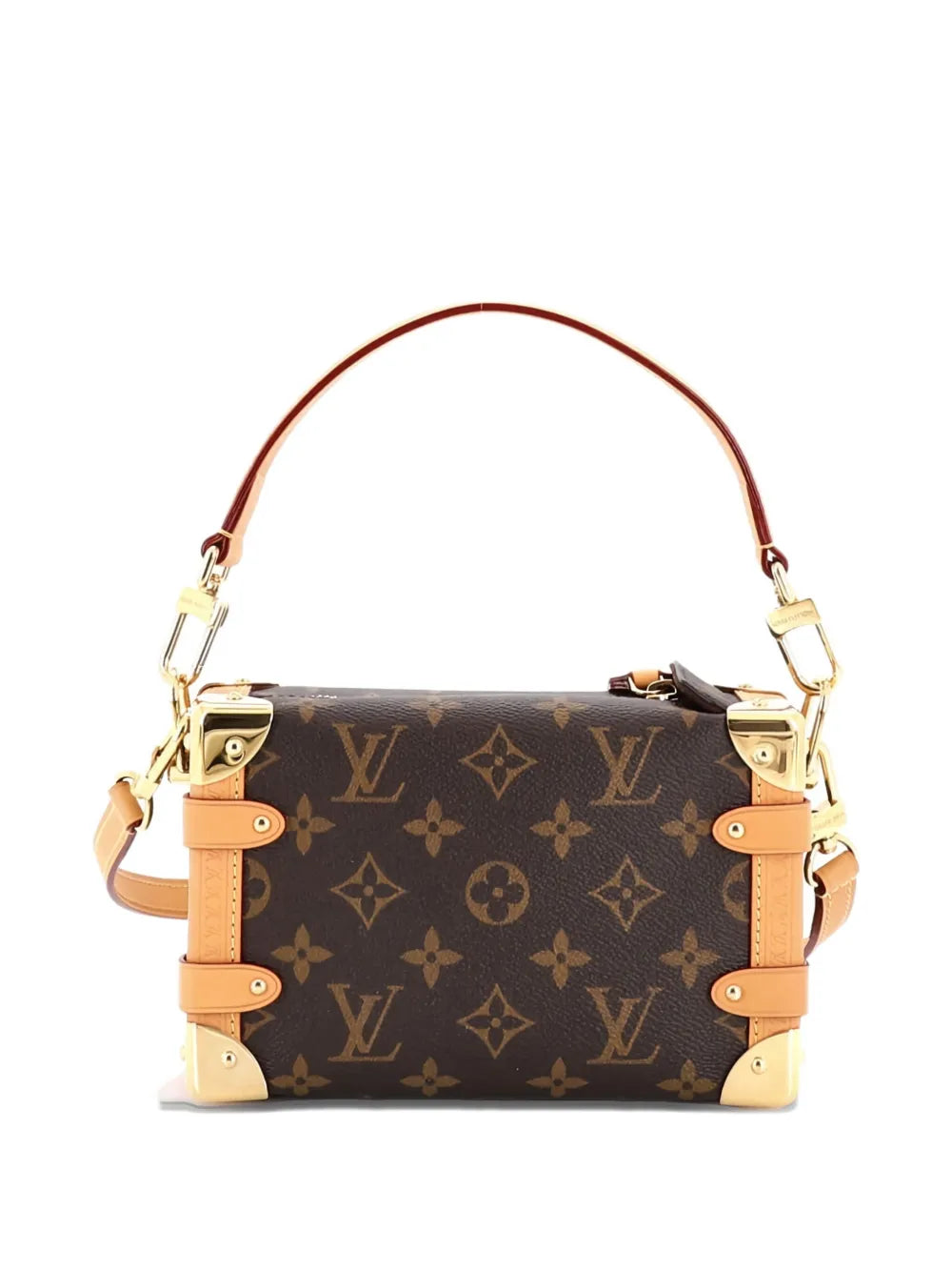 Louis Vuitton Pre Owned Side Trunk Handbag Monogram Canvas Pm Shoulder Bag