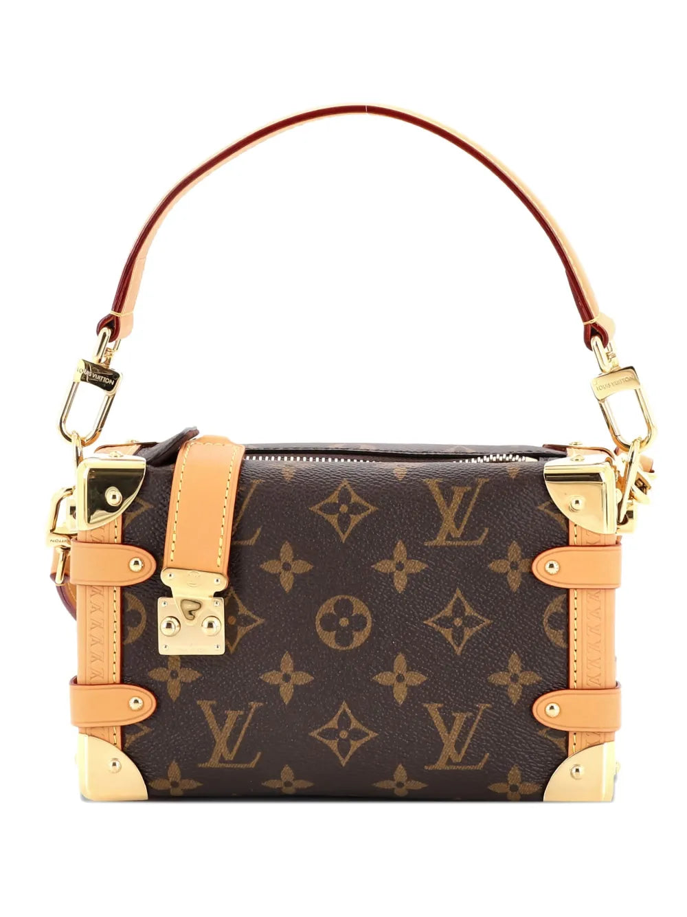 Louis Vuitton Pre Owned Side Trunk Handbag Monogram Canvas Pm Shoulder Bag