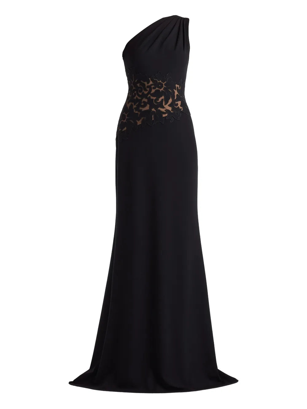 Tadashi Shoji One Shoulder Floral Detail Maxi Dress