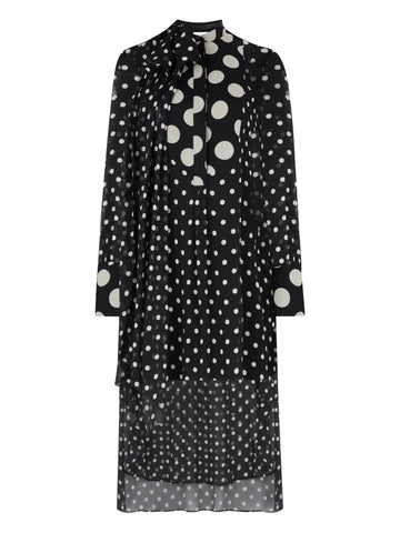 Nina Ricci Polka Dot Silk Mini Dress