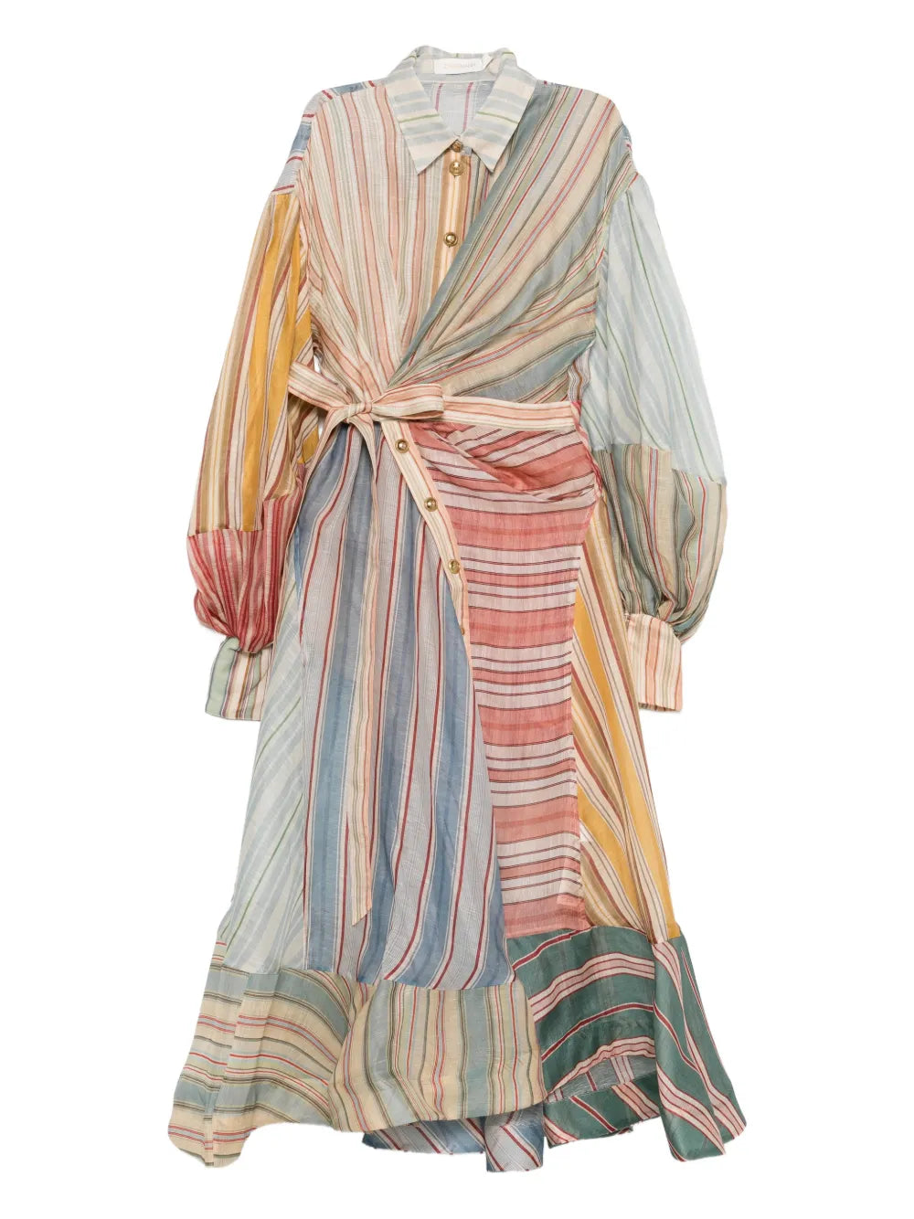 Zimmermann Rebellion Striped Midi Dress