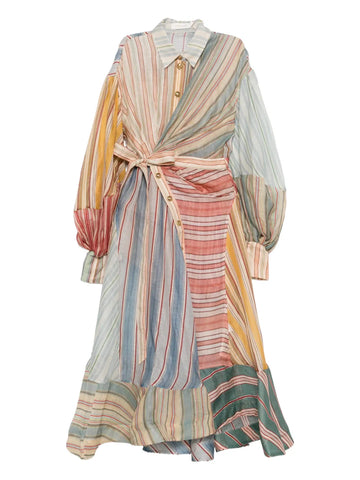 Zimmermann Rebellion Striped Midi Dress