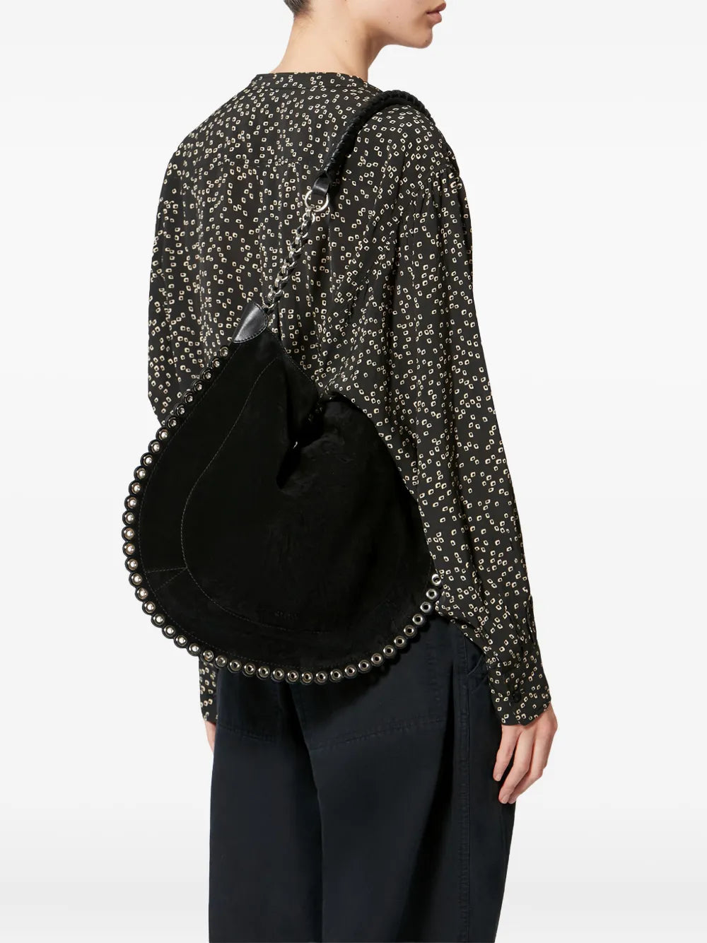 Isabel Marant Oskan Soft Studded Shoulder Bag