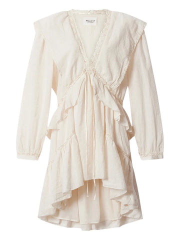 Marant Etoile Damya Lace Ruffled Mini Dress
