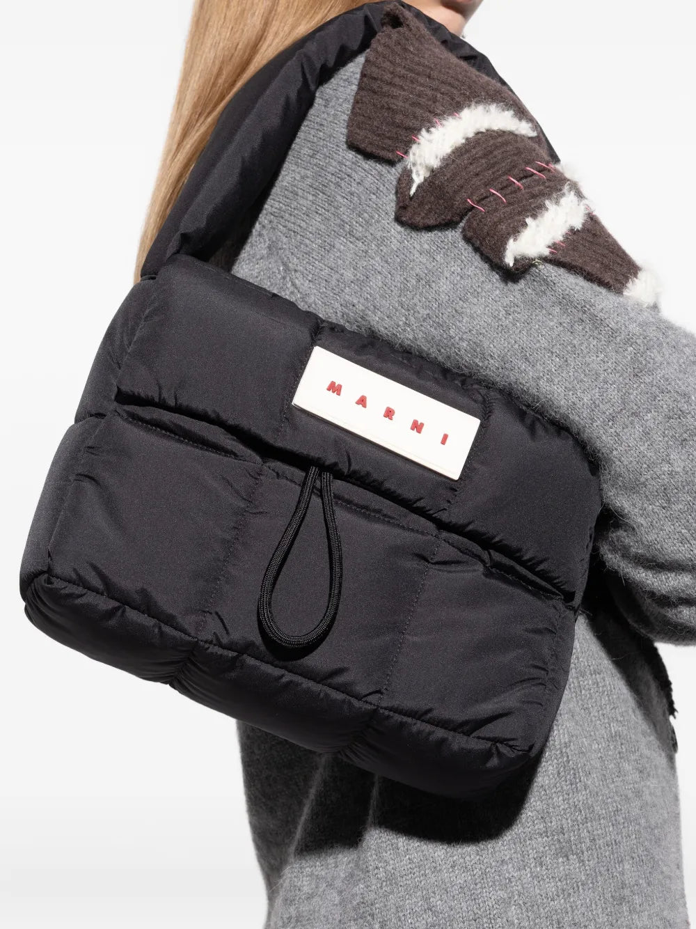 Marni Logo Patch Shoulder Bag