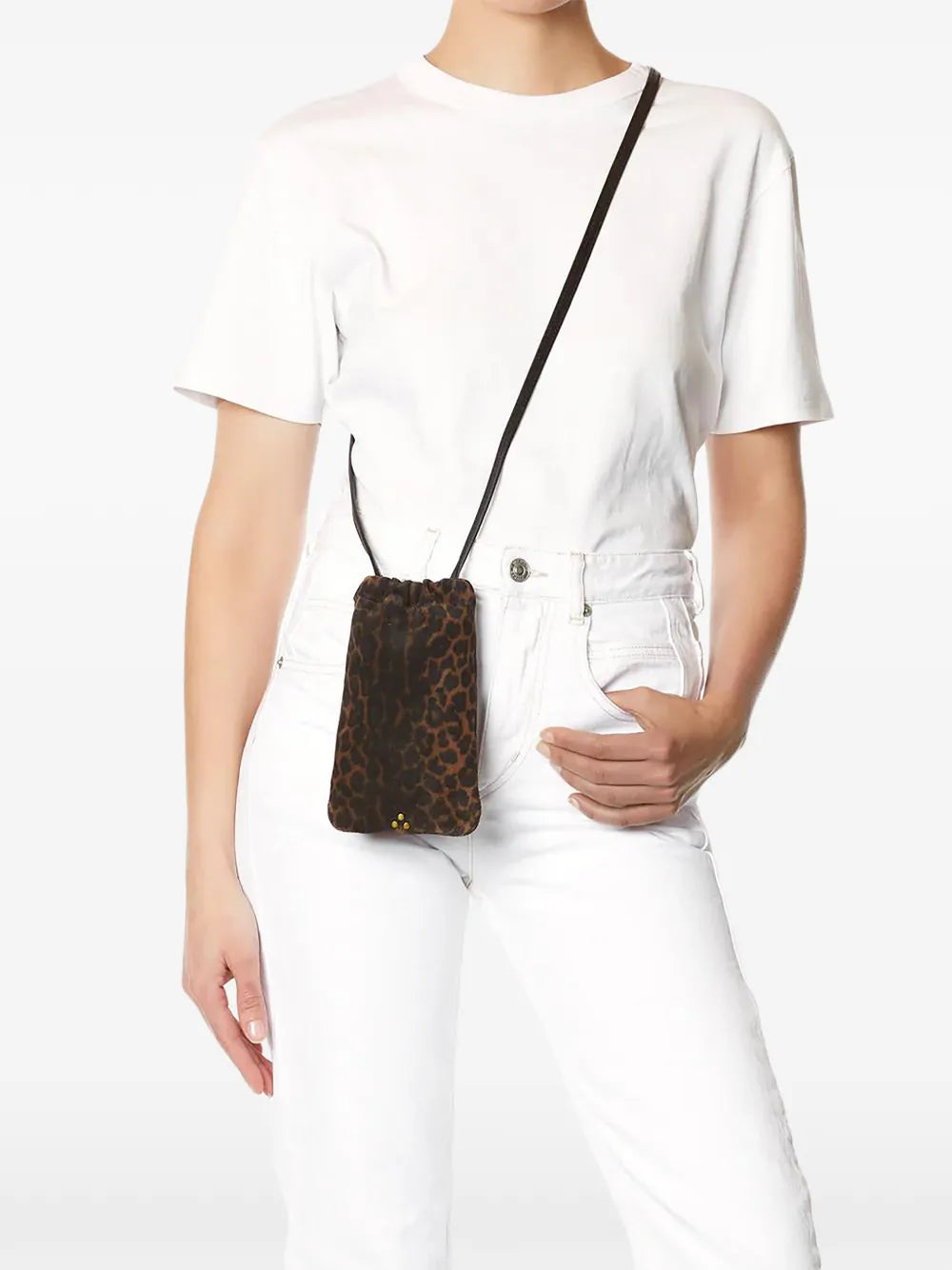 Jerome Dreyfuss Gordi Leopard Print Shoulder Bag