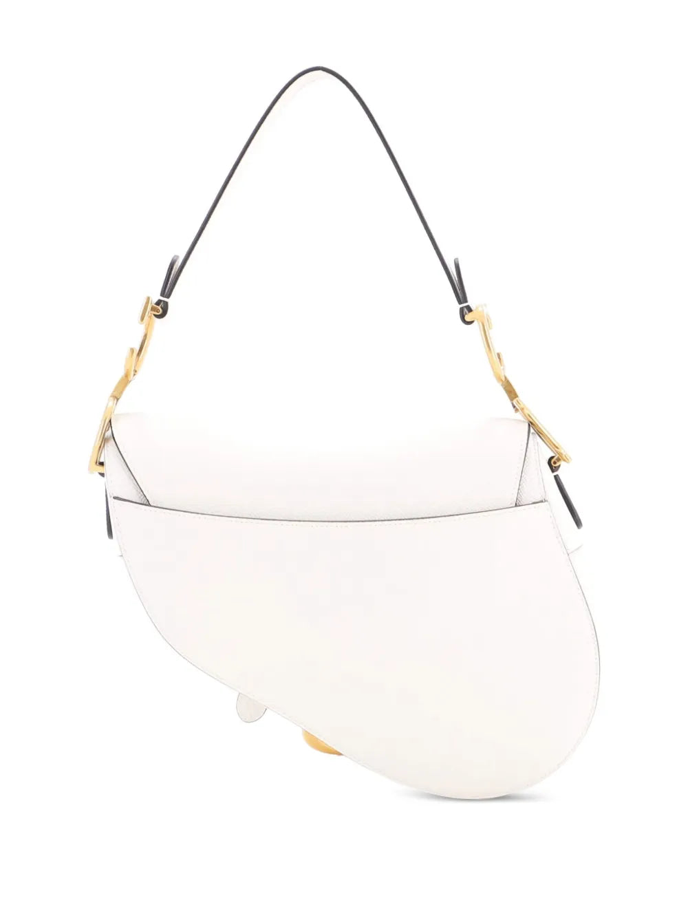 Christian Dior Pre Owned Saddle Handbag With Strap Leather Medium Shoulder Bag