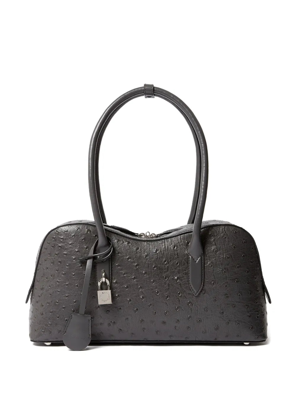 Stella Mccartney Ryder Ostrich Effect Padlock Shoulder Bag