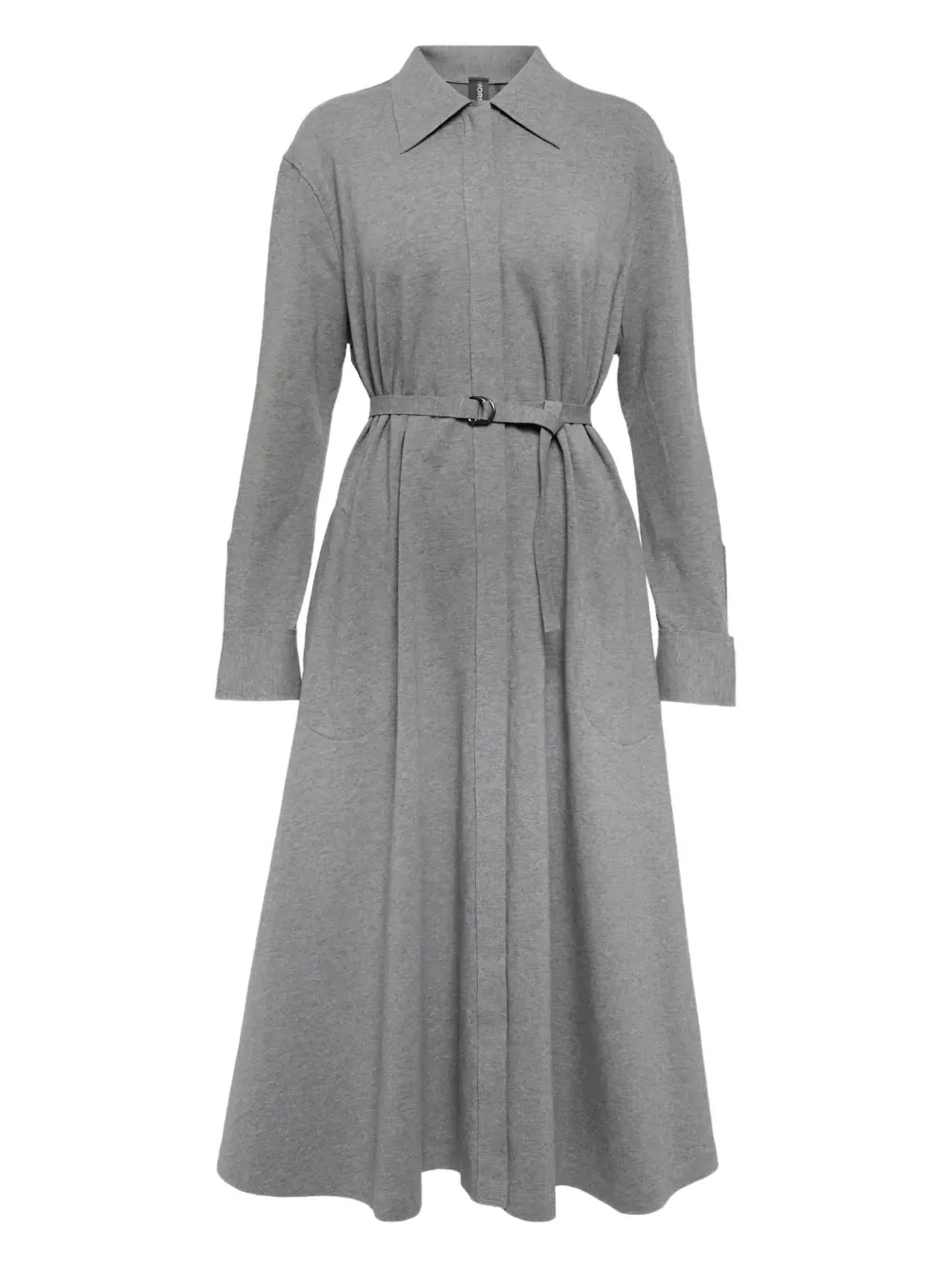 Norma Kamali Long Sleeve Belted Midi Dress
