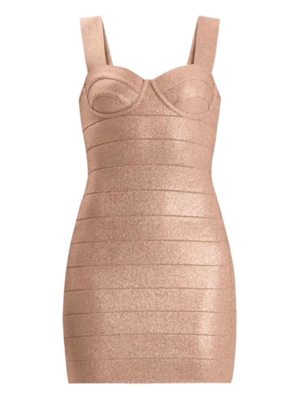 Herve Leger Metallic Effect Mini Dress