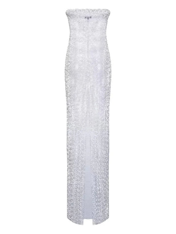 Santa Brands Rhinestone Mesh Maxi Dress