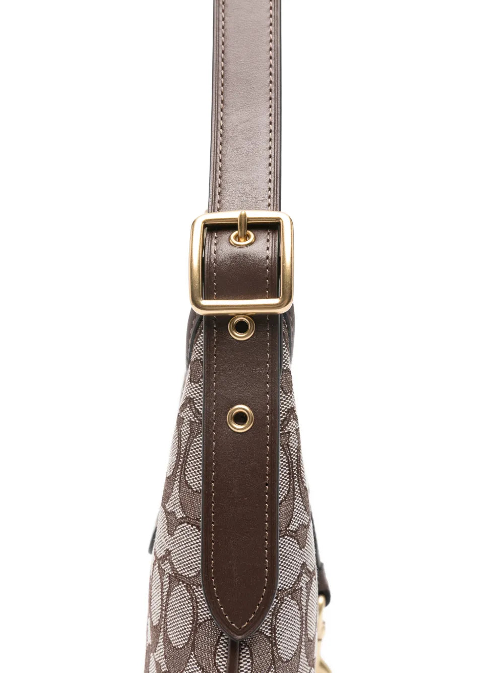 Coach Hamptonspatterned Buckle Shoulder Bag