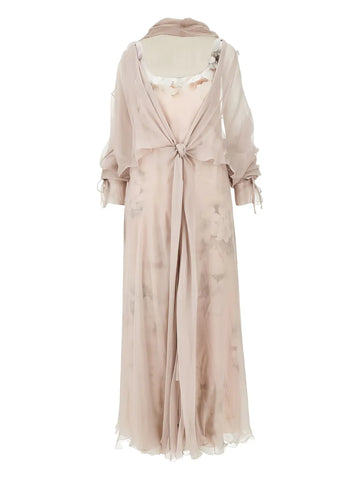 Alberta Ferretti Floral Print Midi Dress