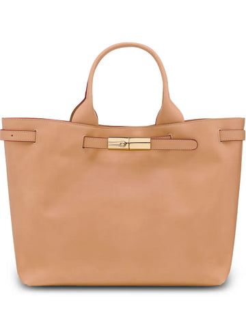 Longchamp Le Roseau L Leather Tote Bag