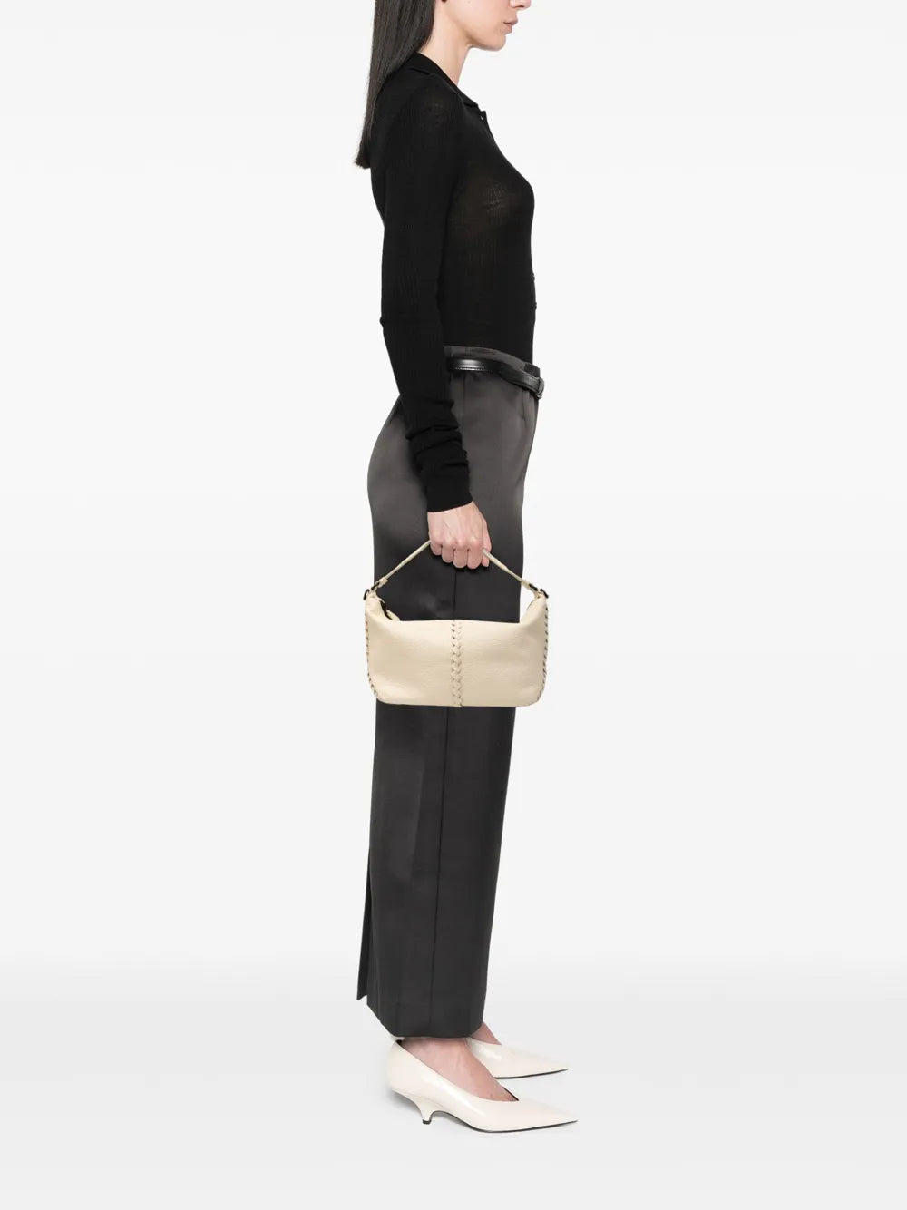 Bottega Veneta Pre Owned 2012 2025 Intrecciato Trimmed Cervo Hobo Bag