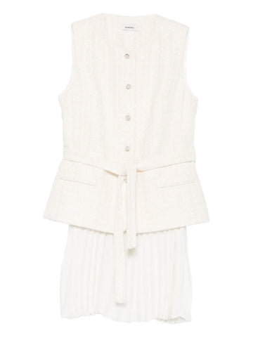 Sandro Sequin Embellished Pleated Mini Dress