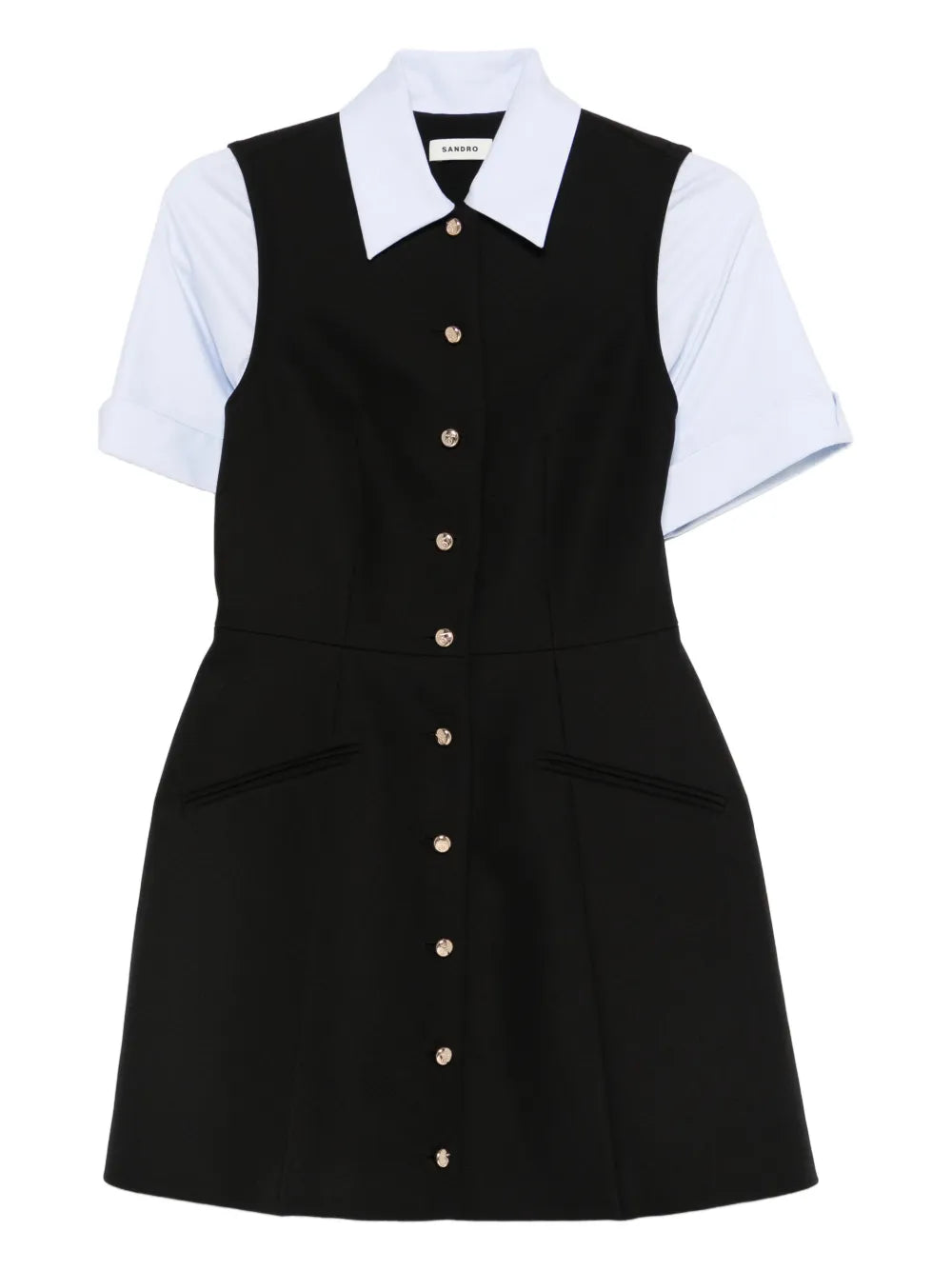 Sandro Button Short Day Dress